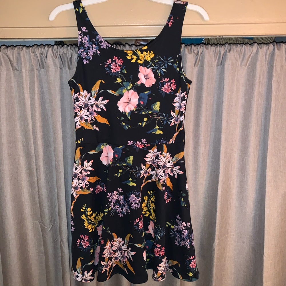 Dark navy floral sundress